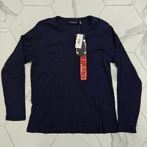 Navy Long Sleeve Top